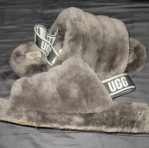 Women's charcoal grey UGG slippers size 12